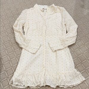 Karlie Cream Eyelet Dress
